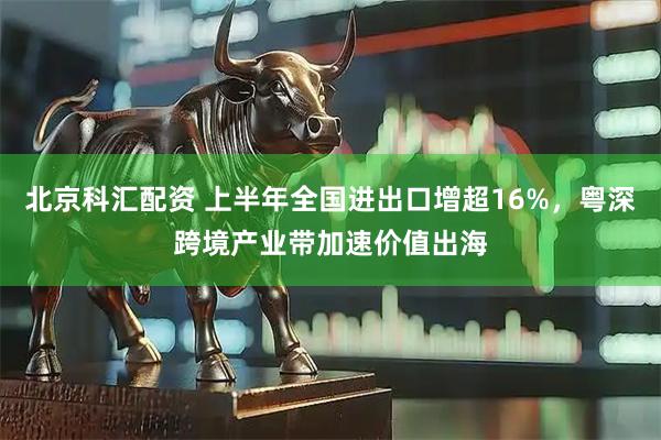 北京科汇配资 上半年全国进出口增超16%，粤深跨境产业带加速价值出海